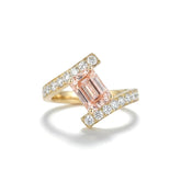 Emerald Cut Stone Twisted Ring - MMR