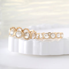 Round Rose-cut Lab Diamond Eternity Band