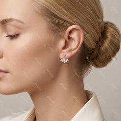 Heart Bezel Drop Earrings - MMR