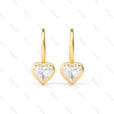 Heart Bezel Drop Earrings - MMR