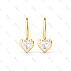 Heart Bezel Drop Earrings - MMR