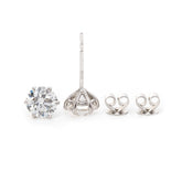 IGI Certification Round Brilliant Lab Diamond 6-Prong Martini Style Setting Studs - Fiorese Year End Sale - MMR