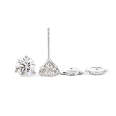 IGI Certified Round Brilliant Lab Diamond 3-Prong Martini Setting Studs - Fiorese Year End Sale - MMR