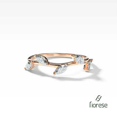 Laurel Marquise cut Stone Half Band - MMR