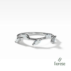 Laurel Marquise cut Stone Half Band - MMR