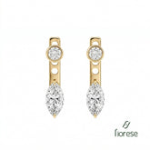 Marquise & Round Stone Drop Earrings - MMR