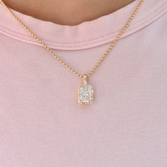 Molten Radiant Cut Lab Diamond Pendant - MMR