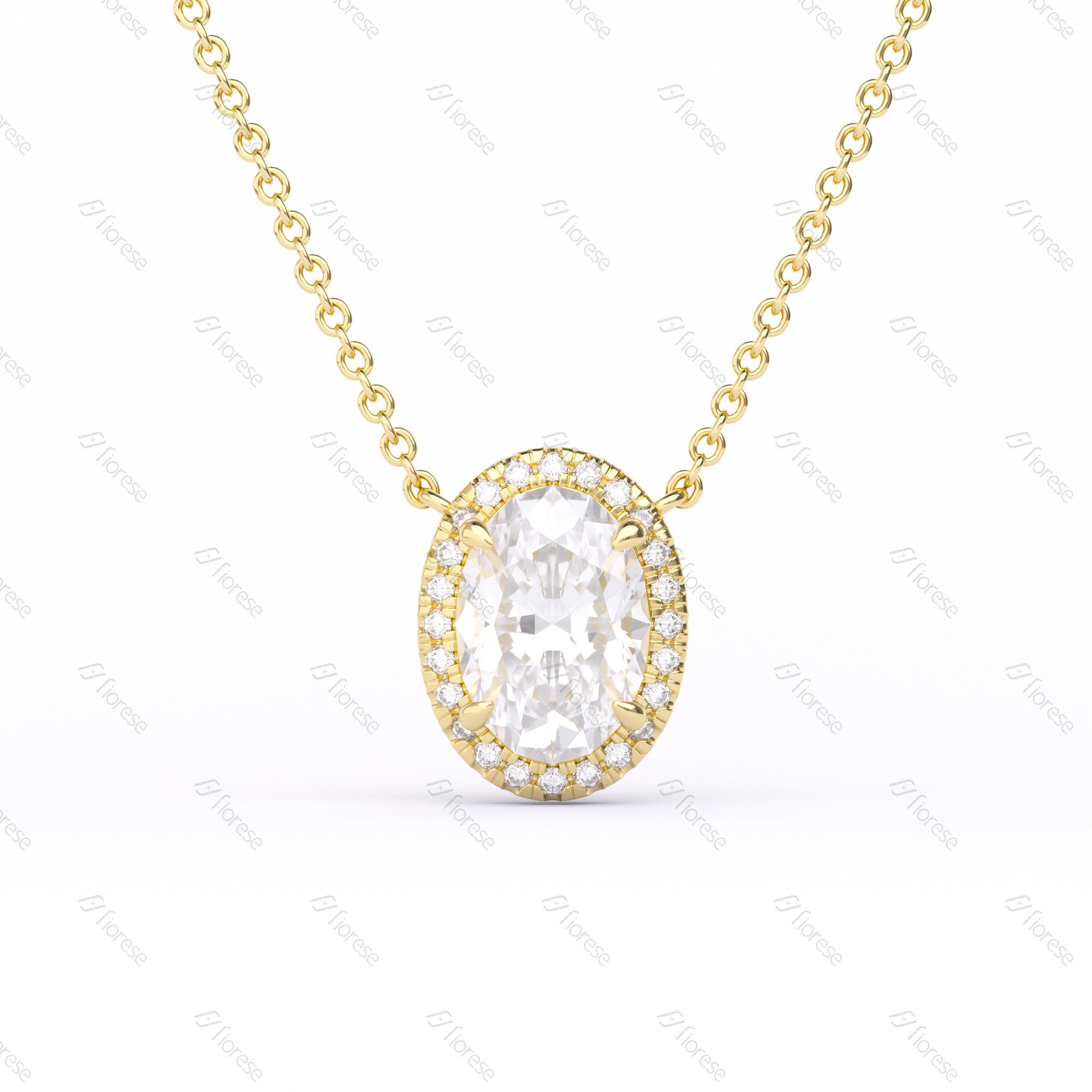 Oval Halo Pendant - MMR