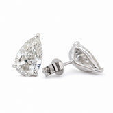 Pear Brilliant Lab Dimond Three - Prong Martini Stud Earrings - MMR
