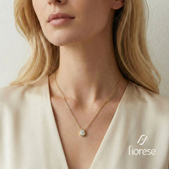 Pear Shape Stone Bezel Pendant Necklace - MMR