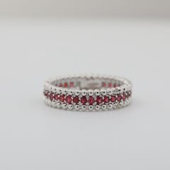 Platinum Round Ruby Eternity Ring - MMR