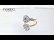 18K Yellow Gold & Platinum Elongated OMC Lab Diamond Prong Solitaire Engagement Ring