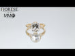 18k Yellow Gold 3.5ct Old Mine Cut Lab Grown Diamond Jewelry Triple Prong Setting Vintage Ring