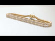 14k Yellow Gold 4 Prong Side Clasp Lab Diamond Tennis Bracelet