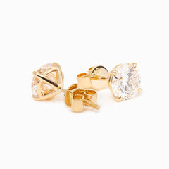 Round Brillant Lab Lab Diamond 4 - prong Martini Style Studs - Fiorese Day - MMR
