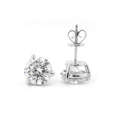 Round Brilliant Lab Diamond 3 - Prong Basket Setting Studs - Fiorese Day - MMR