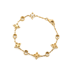 Round Lab Diamond Fancy - Shape Station Chain Bracelet - MMR