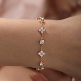 Round Lab Diamond Fancy - Shape Station Chain Bracelet - MMR