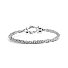 Round Lab Diamond Pave Force Rope Chain Bracelet - MMR