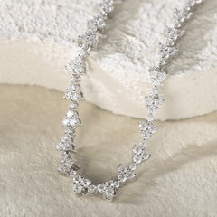 Round Lab Diamond Prong Basket Cluster Bracelet - MMR