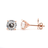 Round Portuguese Cut Lab Diamond Four - prong Martini Studs - MMR