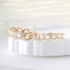 Round Rose-cut Lab Diamond Eternity Band (Partial Payment) - MMR