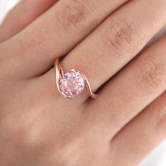 Round Shaped Stone Bypass Ring - MMR