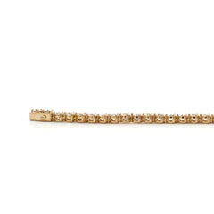 Special Offer 14K Yellow Gold 2.8mm Brilliant Cut Lab Diamond Tennis Bracelet (5.75") - MMR