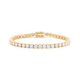 Special Offer 18K Yellow Gold 3.5mm Brilliant Cut Lab Diamond Tennis Bracelet (6") - MMR