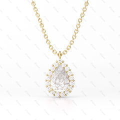 1 ct / 2 ct Halo Pear Pendant