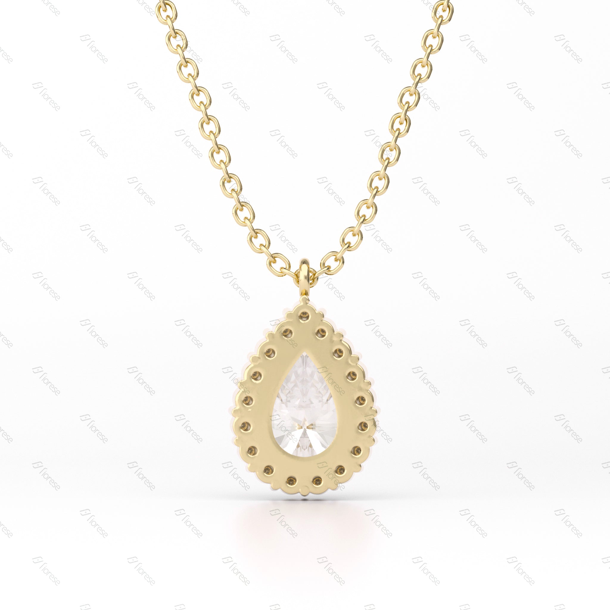 1 ct / 2 ct Halo Pear Pendant - MMR