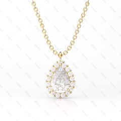 1 ct / 2 ct Halo Pear Pendant - MMR