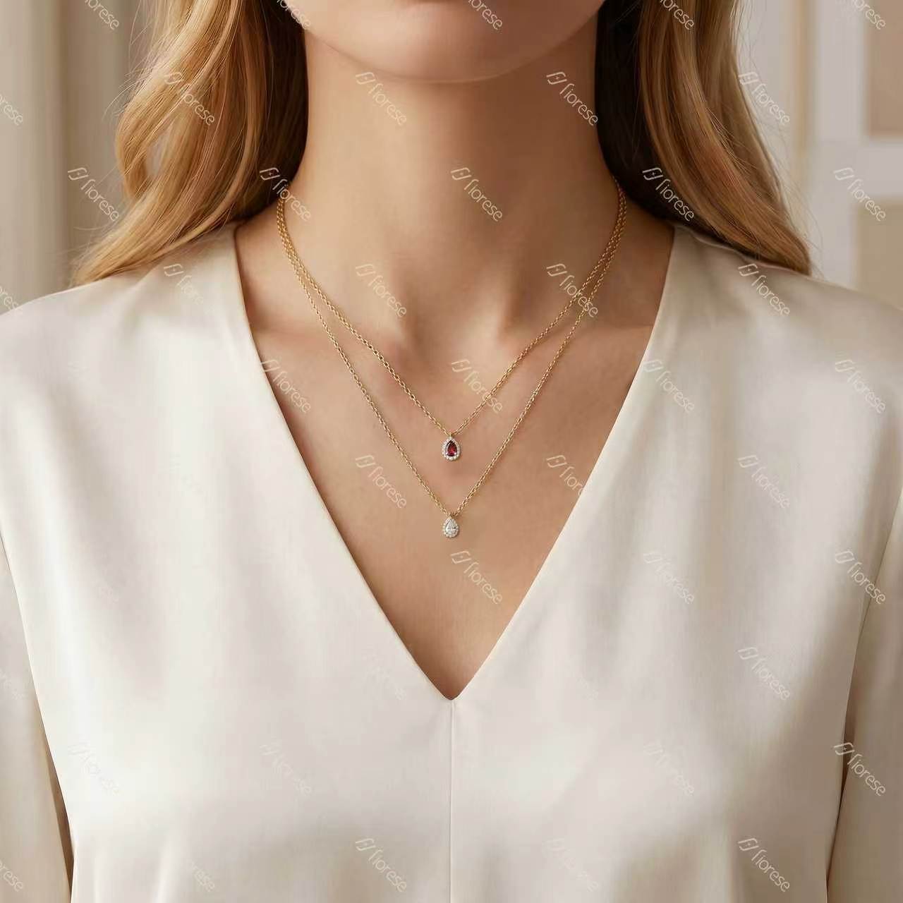 1 ct / 2 ct Halo Pear Pendant - MMR