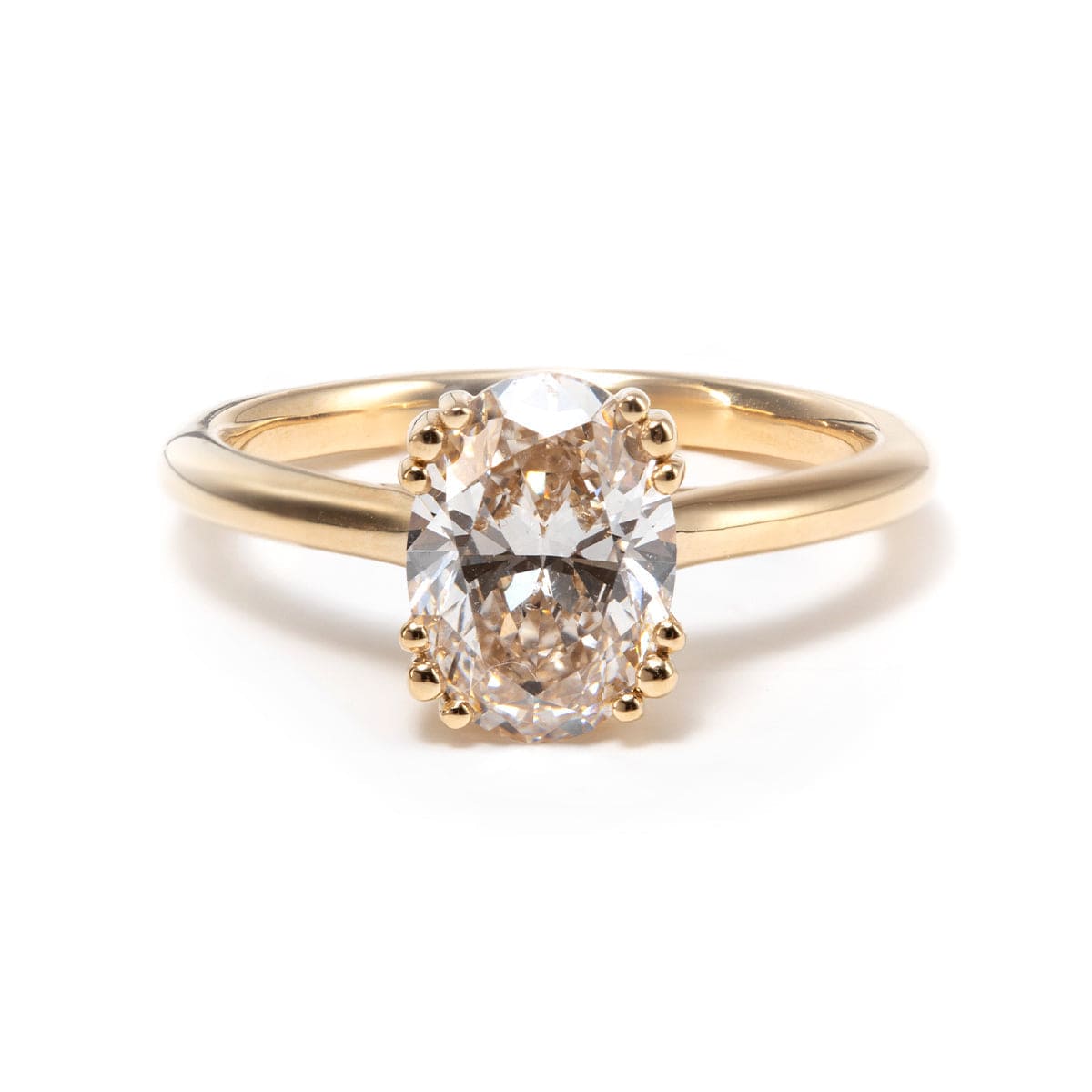 10k Gold Diamond Three-pronged Solitaire Ring (Ring Setting Only)