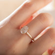 10k Gold Diamond Three-pronged Solitaire Ring (Ring Setting Only)