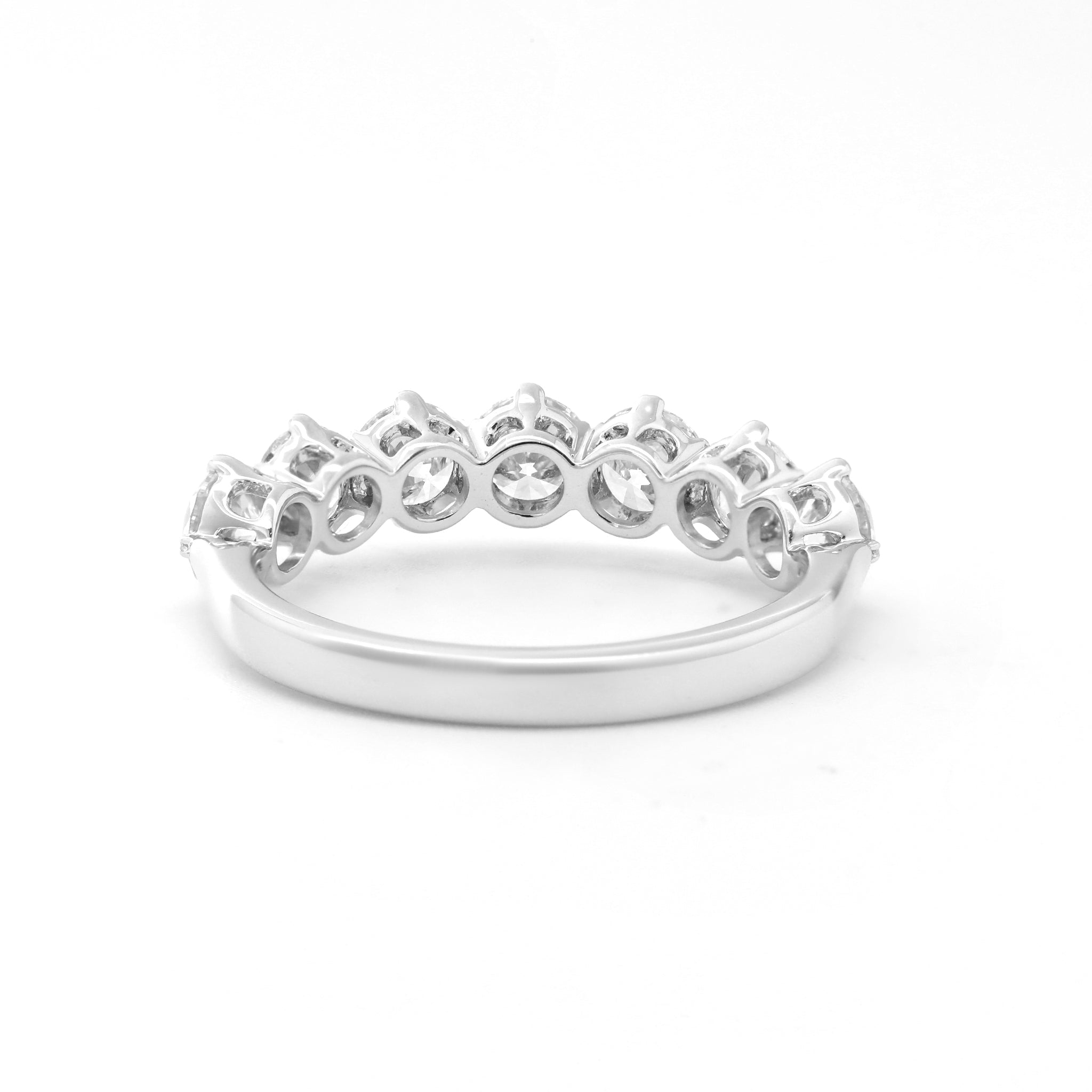 10K White Gold 4mm Round Brilliant Cut Lab Diamond Eternity Band - MMR