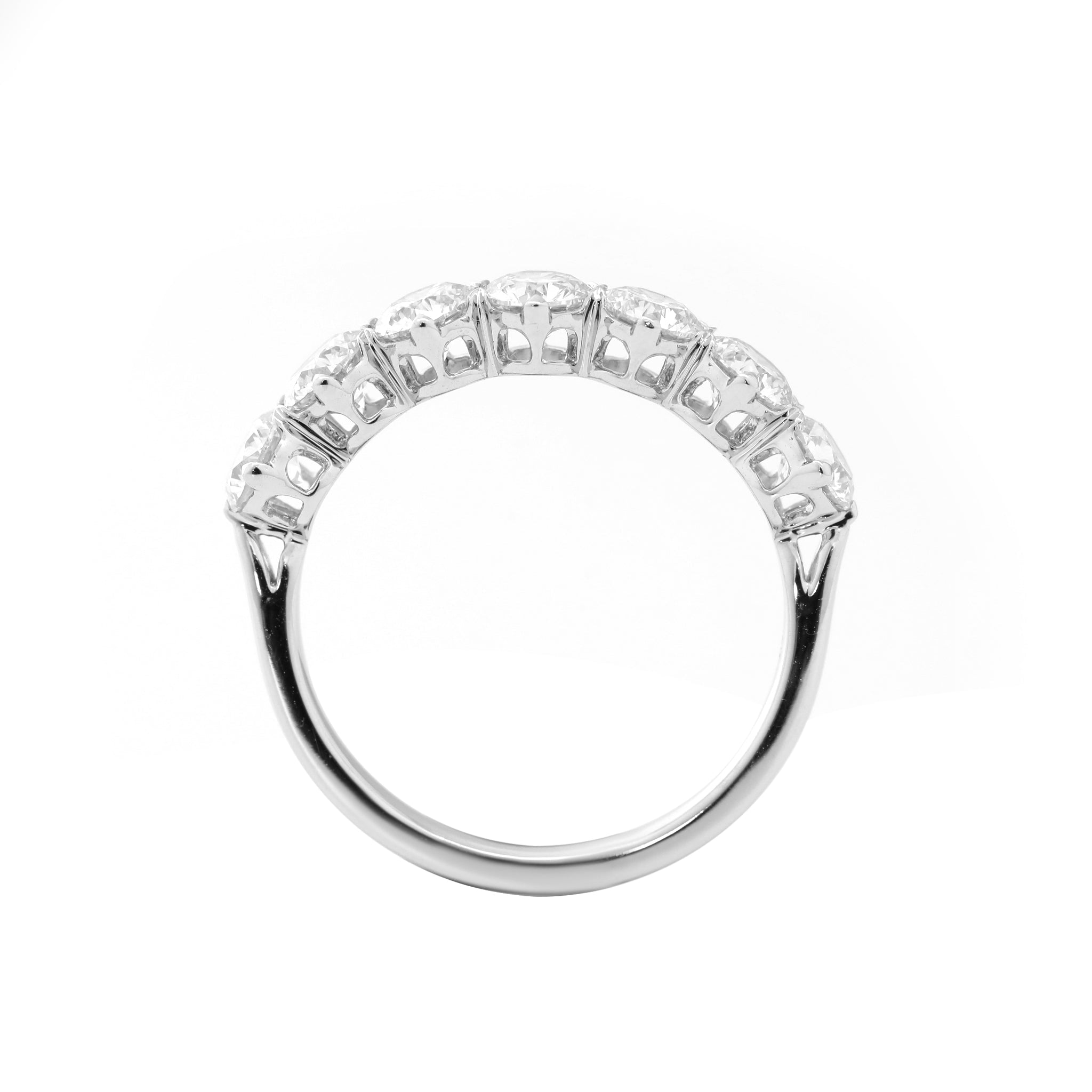 10K White Gold 4mm Round Brilliant Cut Lab Diamond Eternity Band - MMR