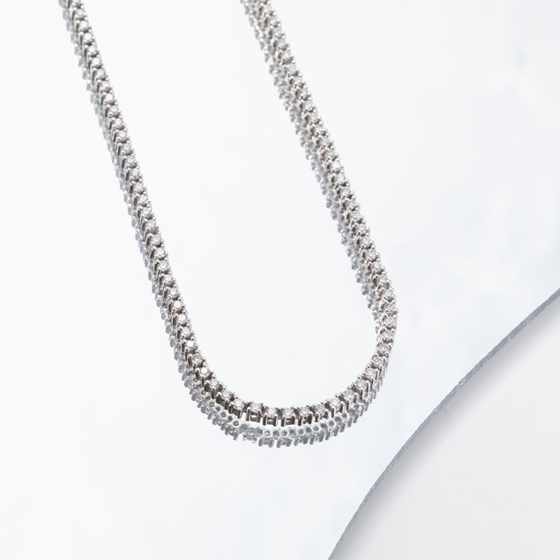 10k White Gold Diamond Tennis Necklace