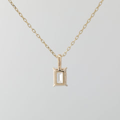 10K Yellow Gold 1.5ct Emerald Cut Lab Diamond Pendant (Pendant only) - MMR