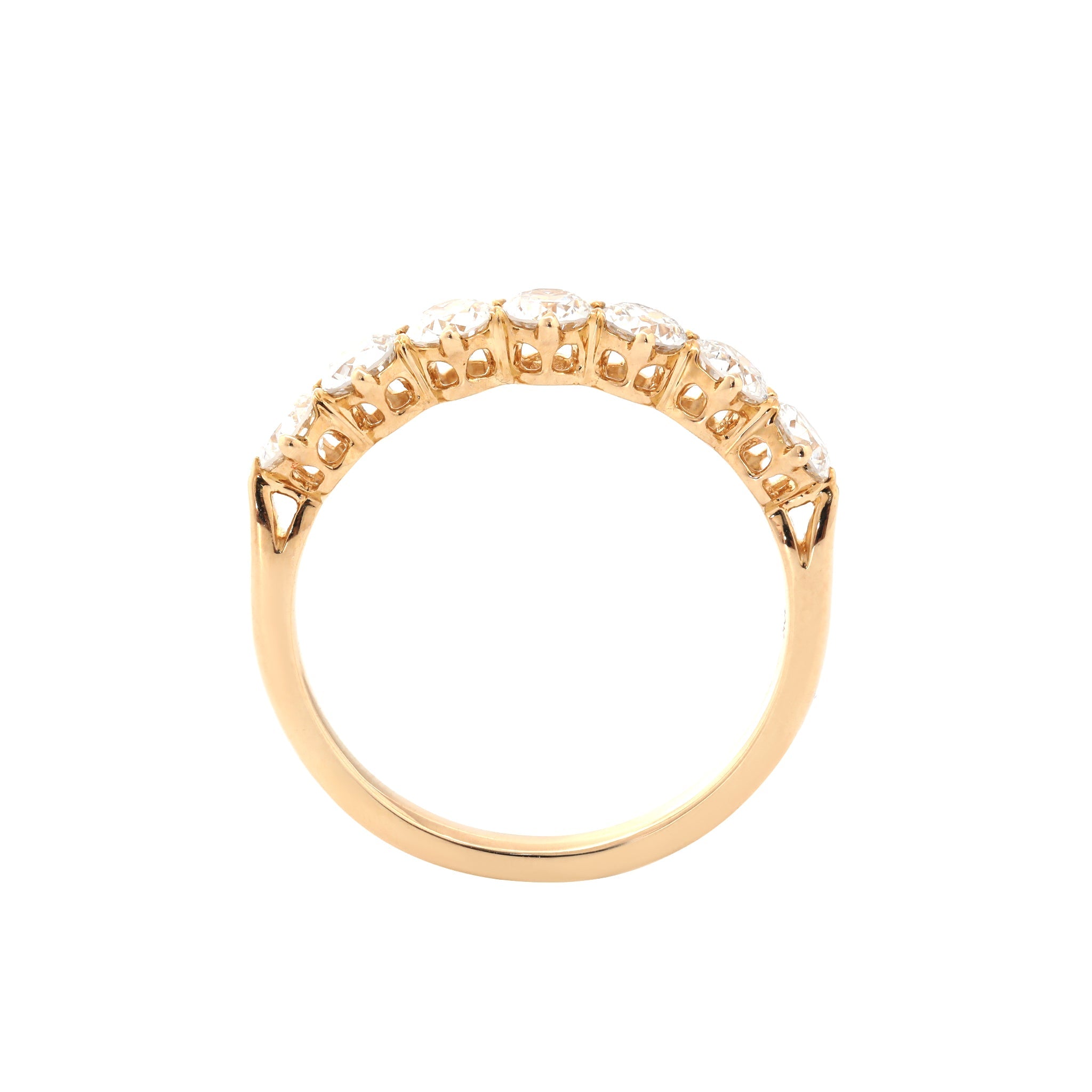 10K Yellow Gold 3.5mm Old European Cut Lab Diamond Eternity Band - MMR