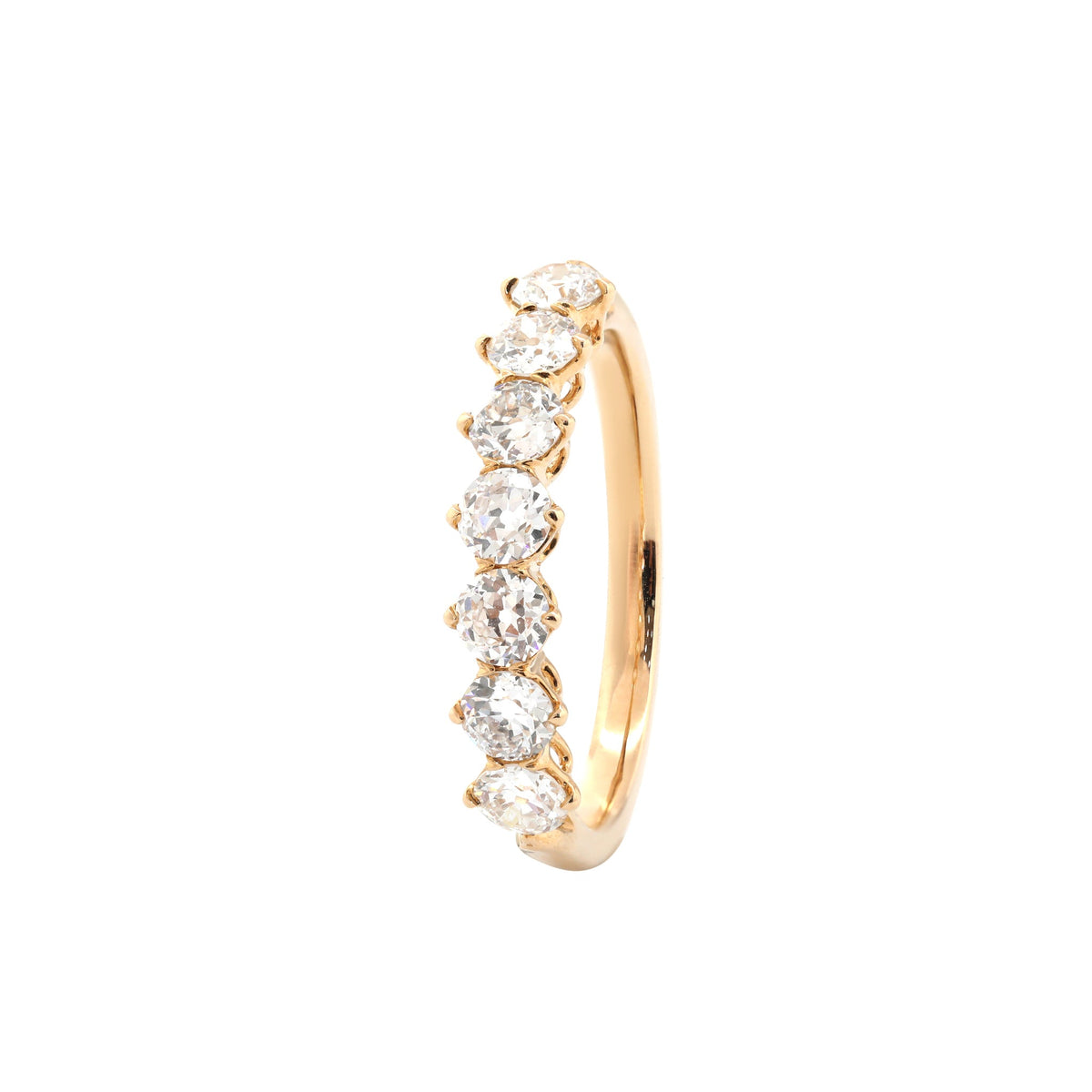 10K Yellow Gold 3.5mm Old European Cut Lab Diamond Eternity Band - MMR