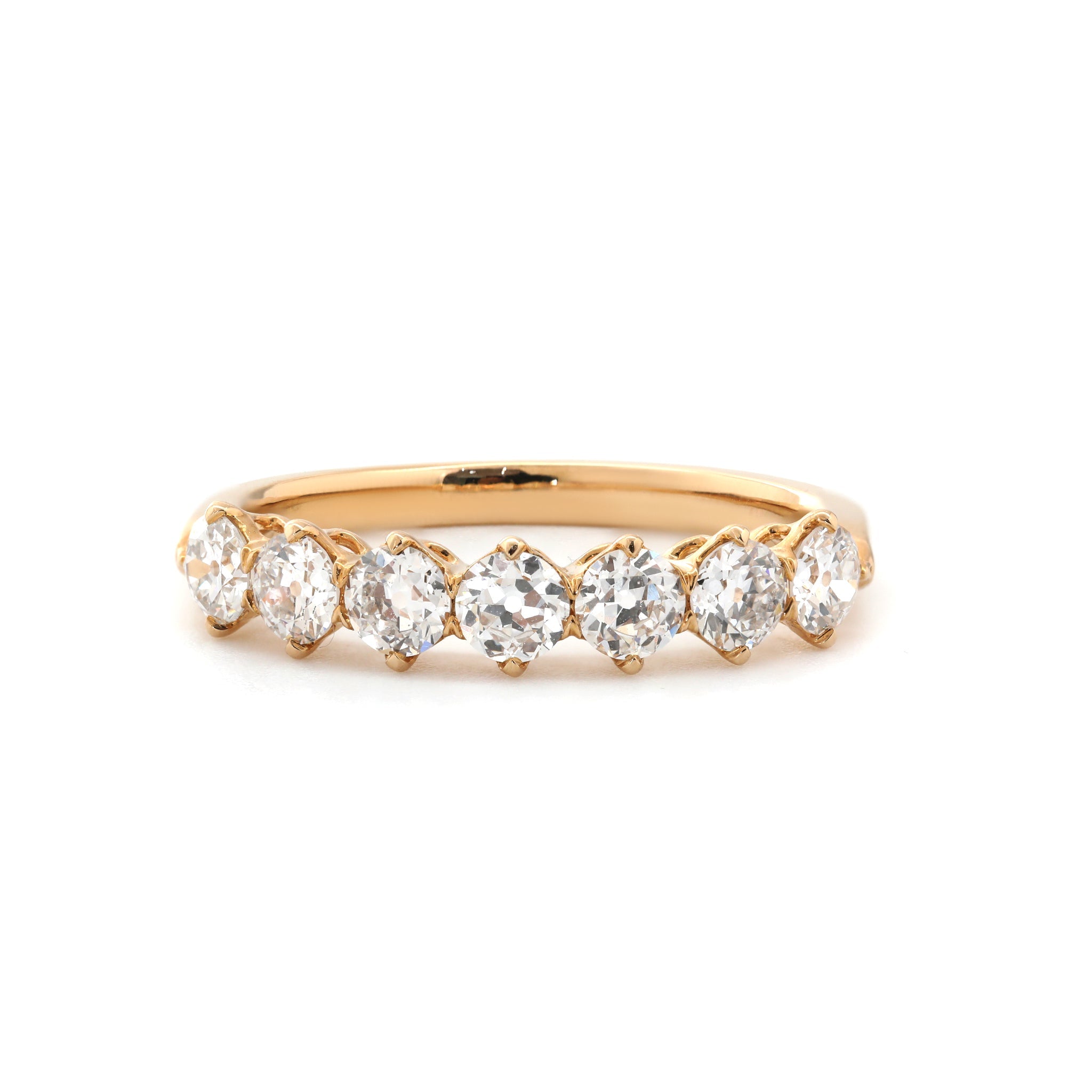 10K Yellow Gold 3.5mm Old European Cut Lab Diamond Eternity Band - MMR
