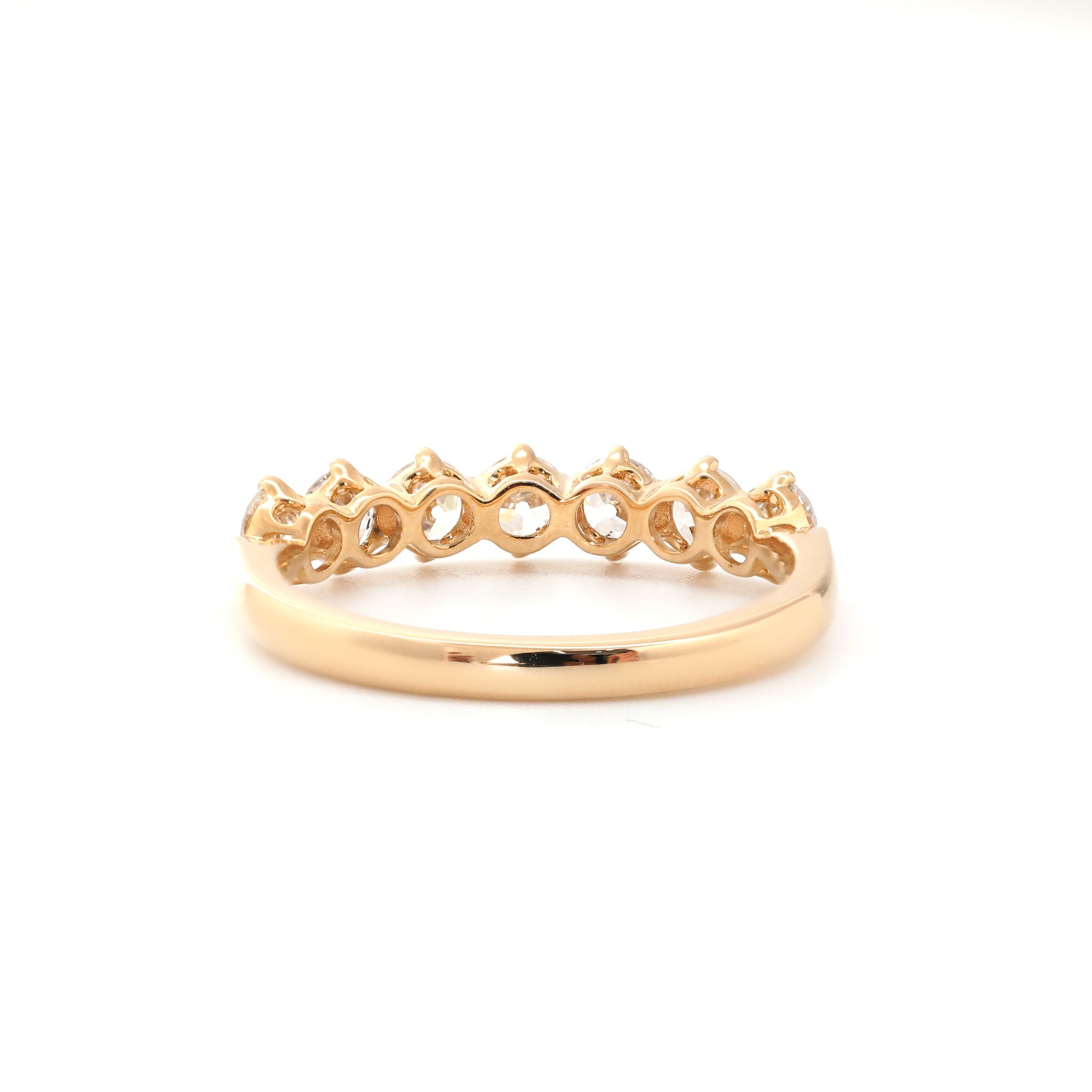 10K Yellow Gold 3.5mm Old European Cut Lab Diamond Eternity Band - MMR