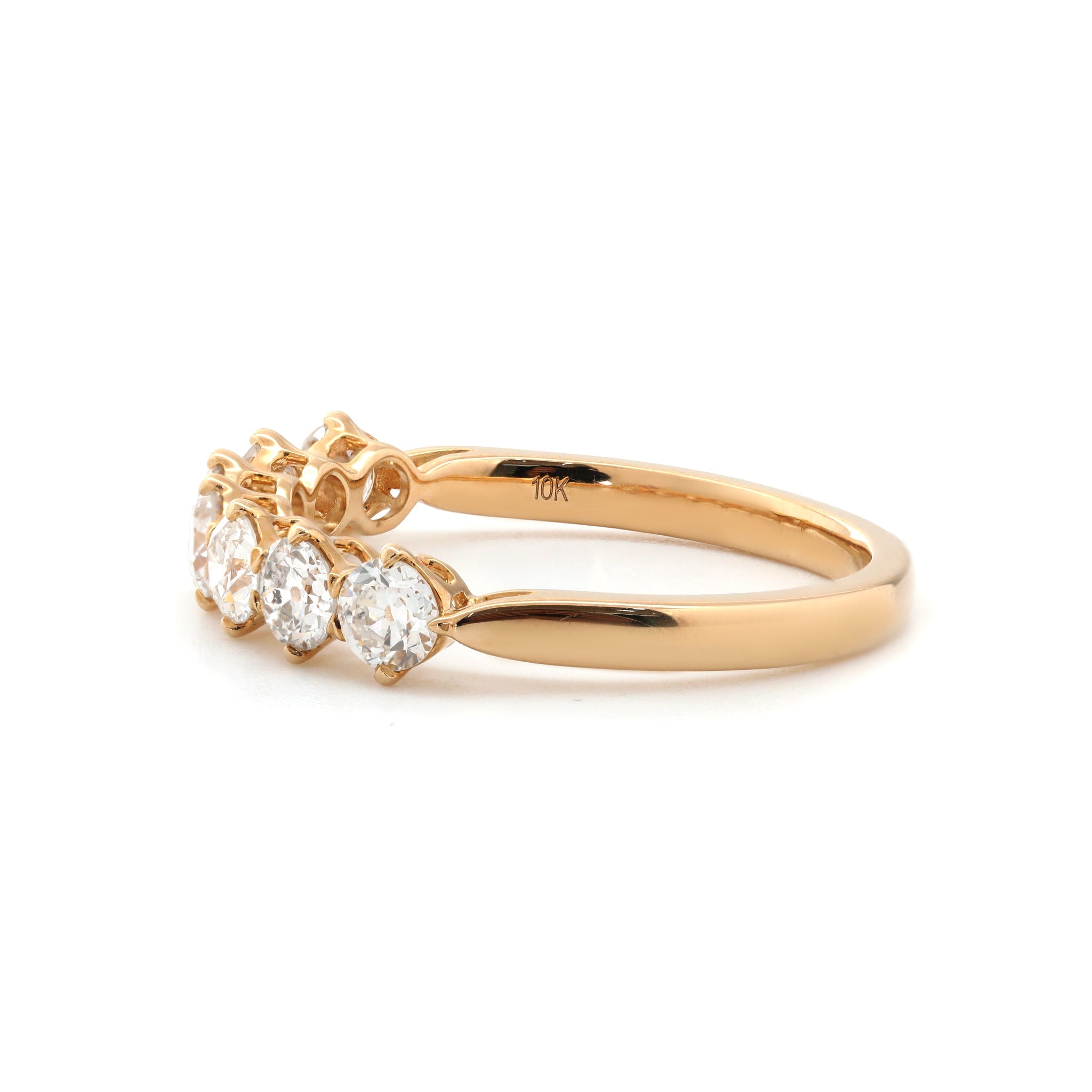 10K Yellow Gold 3.5mm Old European Cut Lab Diamond Eternity Band - MMR