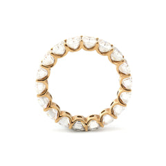 10K Yellow Gold Emerald Cut Moissanite Eternity Ring(US8 Unresizable) - MMR