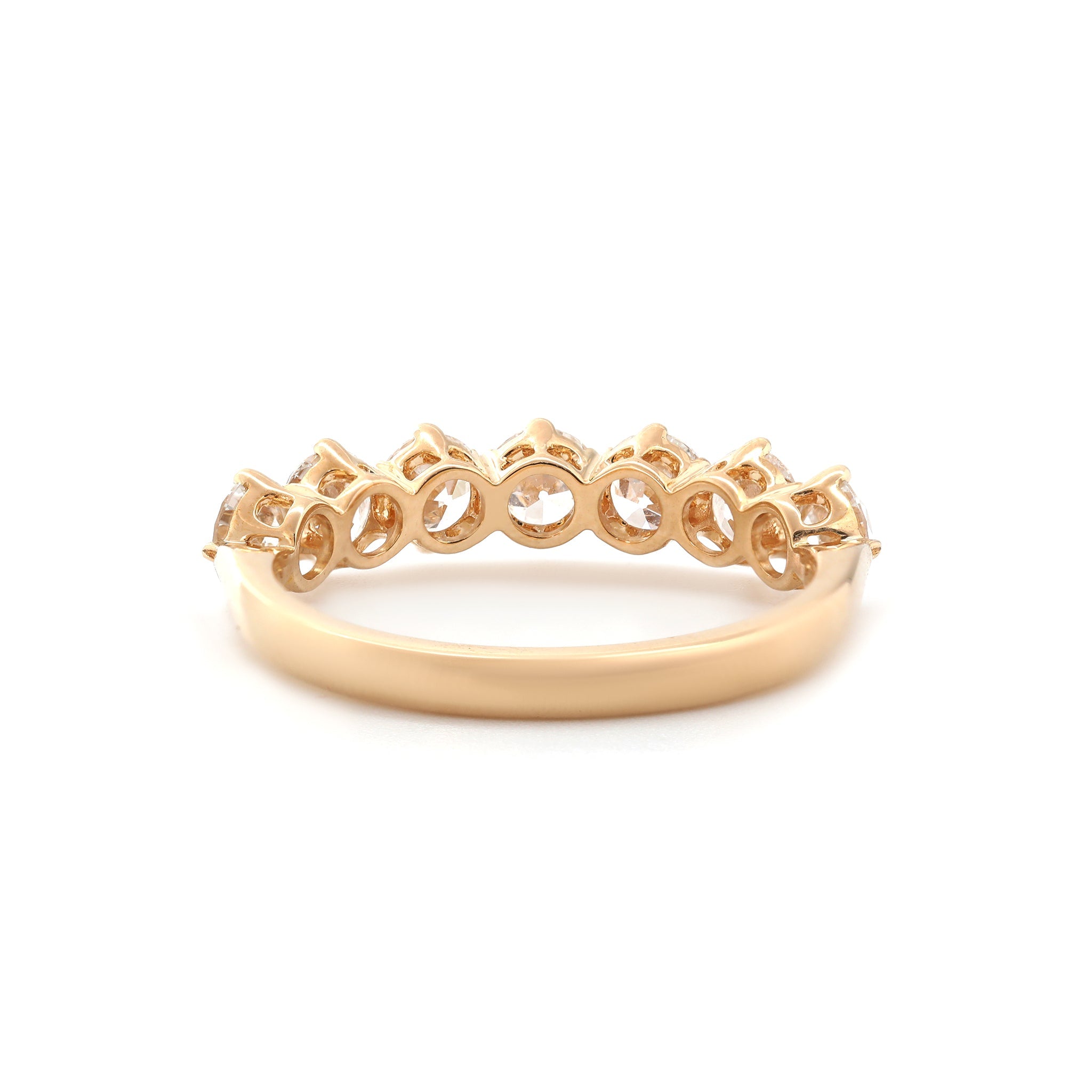 10K Yellow Gold Old European Cut Lab Diamond 7 Stone Ring - MMR