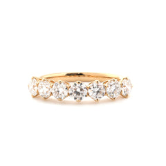 10K Yellow Gold Old European Cut Lab Diamond 7 Stone Ring - MMR
