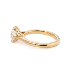 Round Lab Diamond 6-Prong Floral Bridal Set — Engagement Ring with 9-Stone Matching Band