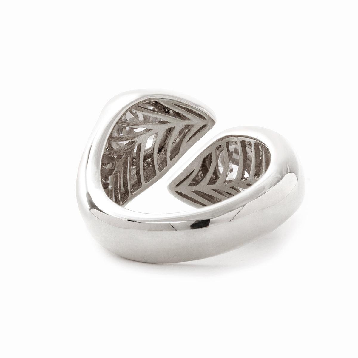 14K Yellow Gold Old European Cut Lab Diamond Toi et Moi Ring 14K White Gold