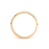 14K Yellow Gold Classic Flat Matte Brushed Men's Wedding Band